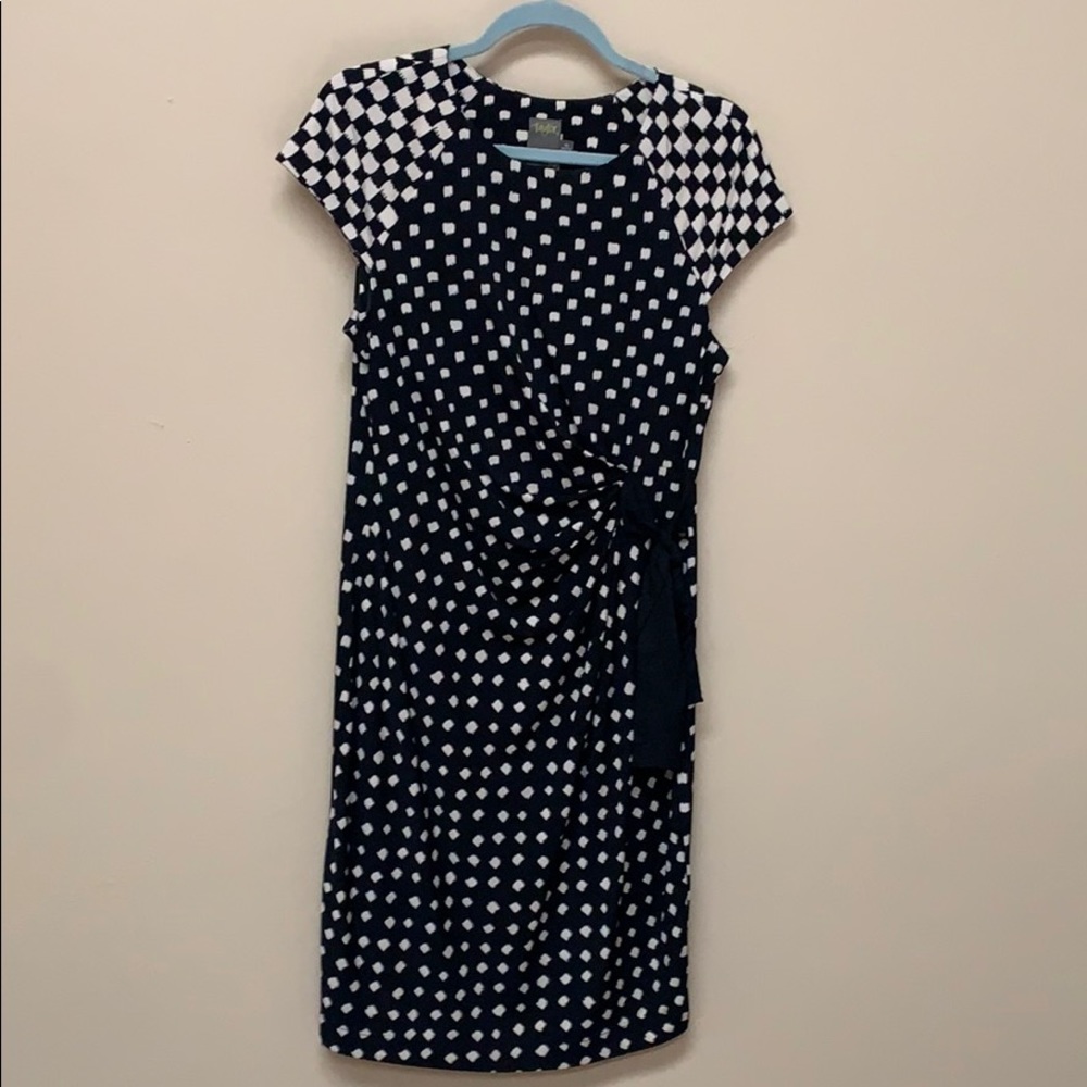 Taylor black and white print dress